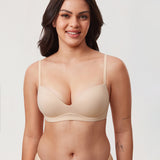 Women's Everyday Wireless Push Up Bra Beige