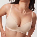 Women's Everyday Wireless Push Up Bra Beige