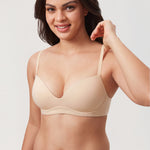 Women's Everyday Wireless Push Up Bra Beige