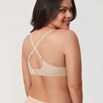 Women's Everyday Wireless Push Up Bra Beige