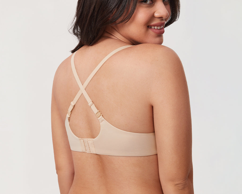 Women's Everyday Wireless Push Up Bra Beige