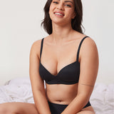 Women's Everyday Wireless Push Up Bra Black