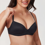 Women's Everyday Wireless Push Up Bra Black
