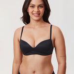 Women's Everyday Wireless Push Up Bra Black