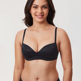 Women's Everyday Wireless Push Up Bra Black