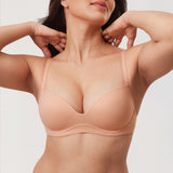 Women's Everyday Wireless Push Up Bra Blush Beige