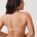 Women's Everyday Wireless Push Up Bra Blush Beige