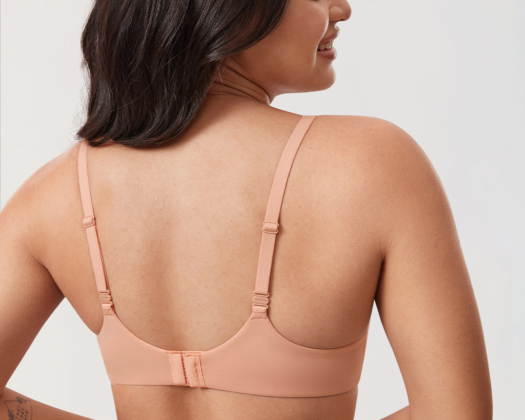Women's Everyday Wireless Push Up Bra Blush Beige