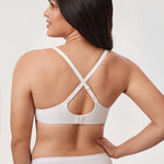 Women's Everyday Wireless Push Up Bra Coconut White