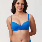 Women's Everyday Wireless Push Up Bra Island Blue