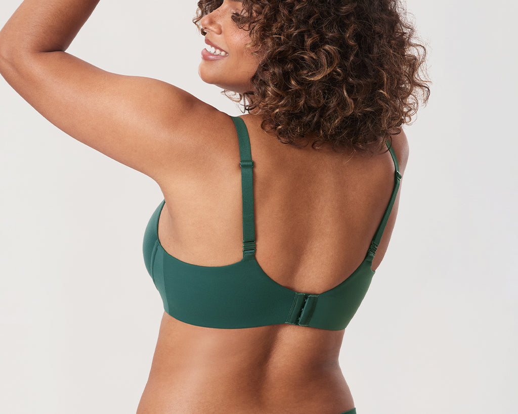 Women's Everyday Wireless Push Up Bra Midnight Emerald