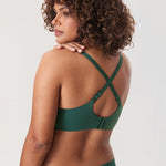 Women's Everyday Wireless Push Up Bra Midnight Emerald
