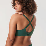 Women's Everyday Wireless Push Up Bra Midnight Emerald