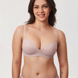 Women's Everyday Wireless Push Up Bra Sea Fog