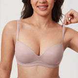Women's Everyday Wireless Push Up Bra Sea Fog