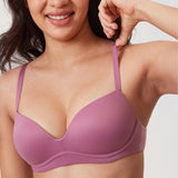 Women's Everyday Wireless Push Up Bra Smoke Rose