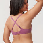Women's Everyday Wireless Push Up Bra Smoke Rose