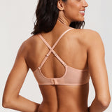 Women's Eyelash Lace Balconette Bra Blush Beige