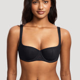 Women's Sexy Lightly Padded Balconette Bra Black