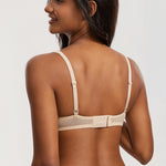 Women's Sexy Lightly Padded Balconette Bra Beige