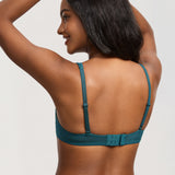 Women's Sexy Lightly Padded Balconette Bra Spruce Green