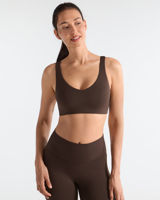 V Neck Racerback Sports Bra