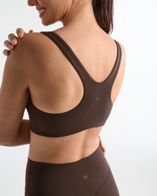 V Neck Racerback Sports Bra