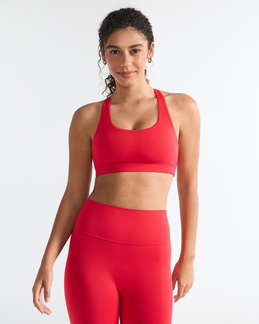 Cross Back Strappy Yoga Bra