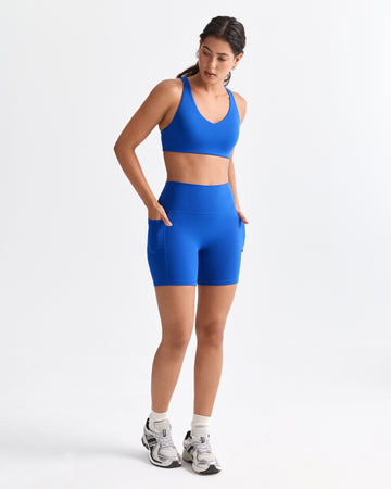 No Front Seam Shorts with Pockets 6''