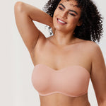 Women's Bandeau Strapless Bra Brown Purple