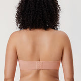 Women's Bandeau Strapless Bra Brown Purple