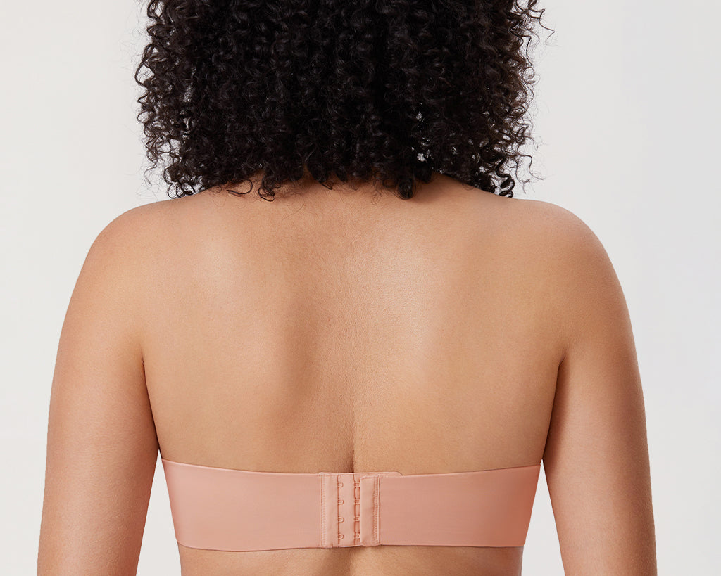 Women's Bandeau Strapless Bra Brown Purple