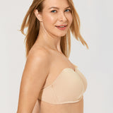 Women's Bandeau Strapless Bra Brown Purple