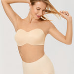 Women's Bandeau Strapless Bra Brown Purple