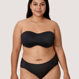 Women's Bandeau Strapless Bra Brown Purple