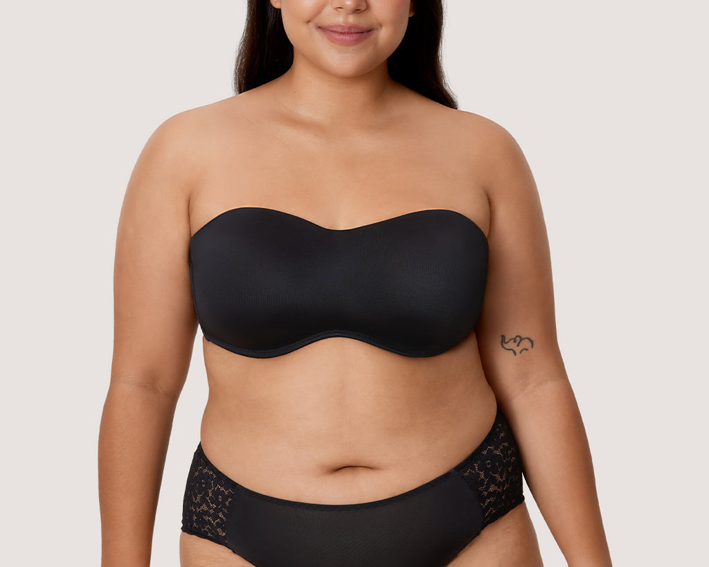 Women's Bandeau Strapless Bra Brown Purple