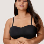 Women's Bandeau Strapless Bra Brown Purple
