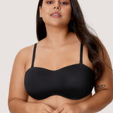 Women's Bandeau Strapless Bra Brown Purple