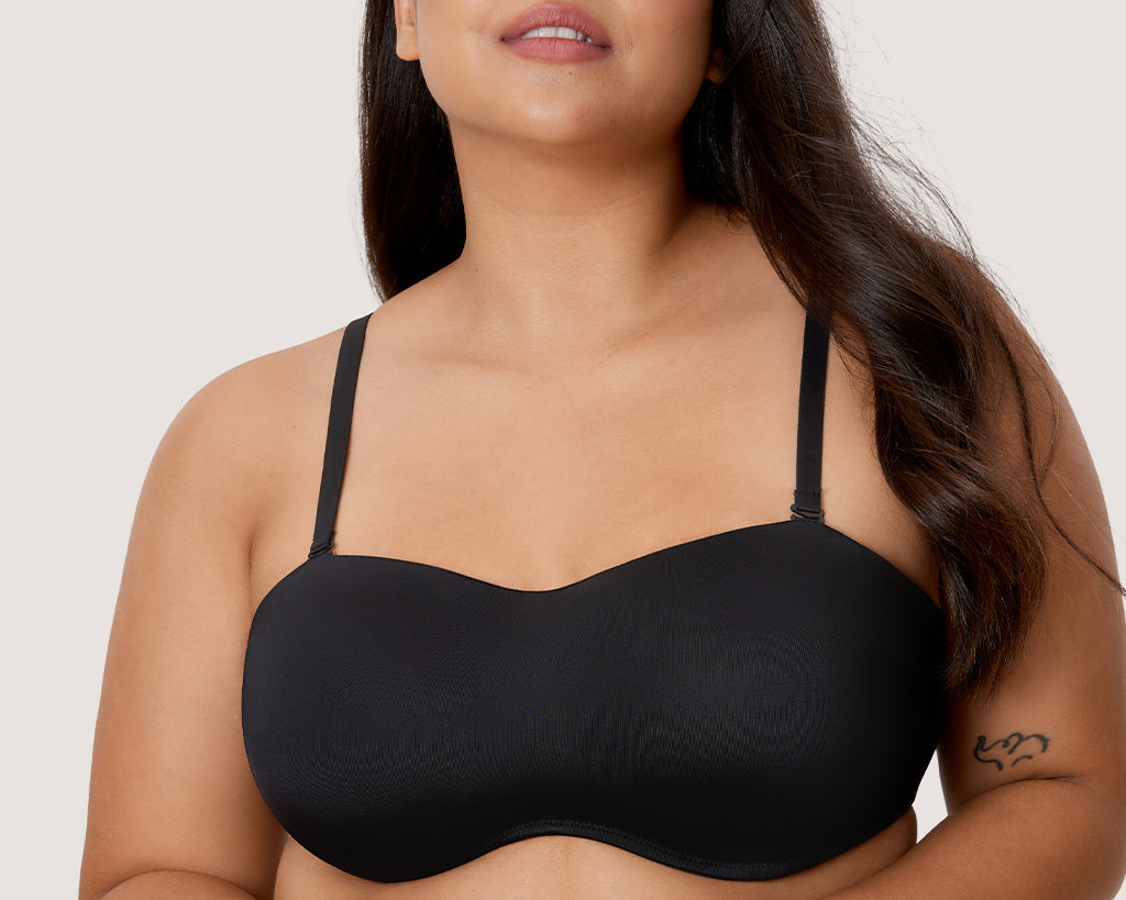 Women's Bandeau Strapless Bra Brown Purple