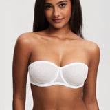 Women's Sexy Mesh Strapless Bra Black