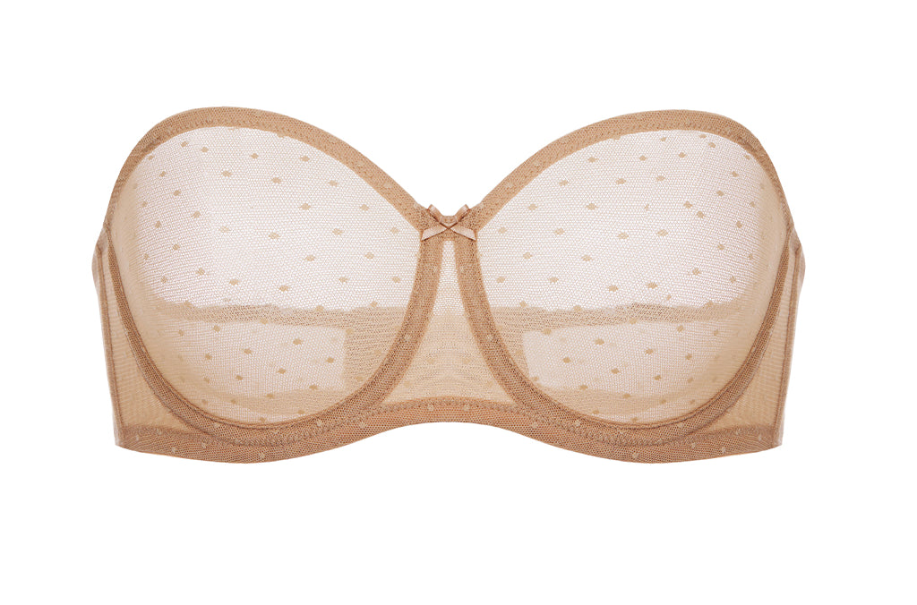 Women's Sexy Mesh Strapless Bra Black