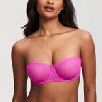 Women's Sexy Mesh Strapless Bra Black