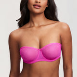 Women's Sexy Mesh Strapless Bra Black