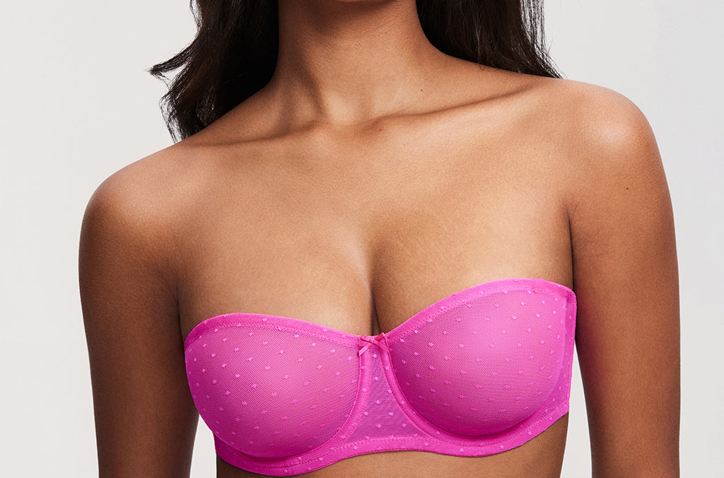 Women's Sexy Mesh Strapless Bra Black