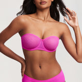 Women's Sexy Mesh Strapless Bra Black