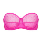 Women's Sexy Mesh Strapless Bra Black