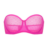 Women's Sexy Mesh Strapless Bra Black