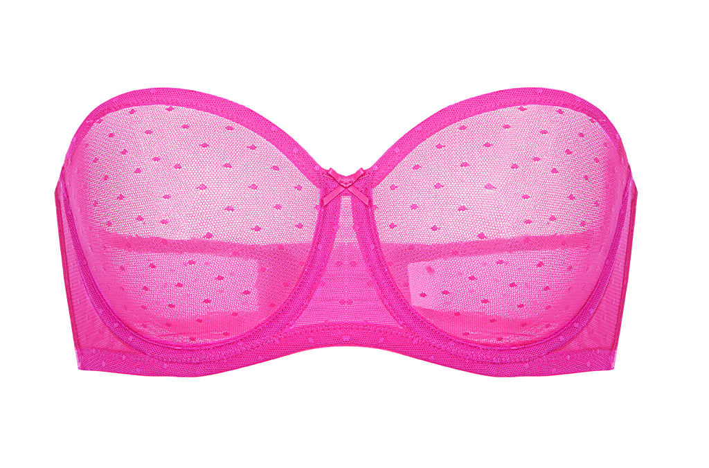 Women's Sexy Mesh Strapless Bra Black