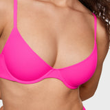 Women's Plunge Lightly Padded Demi Bra - Inbarely® Plus Rose Shocking