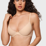 Women's Plunge Lightly Padded Demi Bra - Inbarely® Plus Beige
